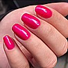 לק ג'ל 496 C.P Gel Cherry Glo Round בצבע ורוד עז מנצנץ אטום