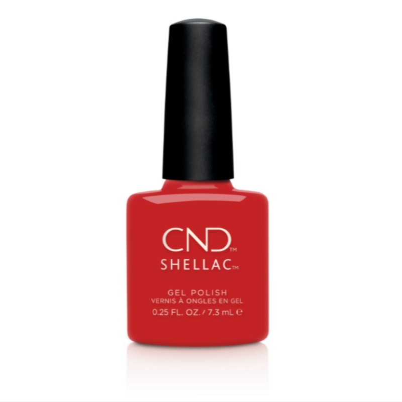 Shellac Poppy Fields לק ג'ל בצבע אדום קייצי אטום Shellac Poppy Fields לק ג'ל בצבע אדום קייצי אטום