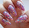 צ'אנקים ורודים לקישוט הציפורניים Unicorn Chunky Glitter