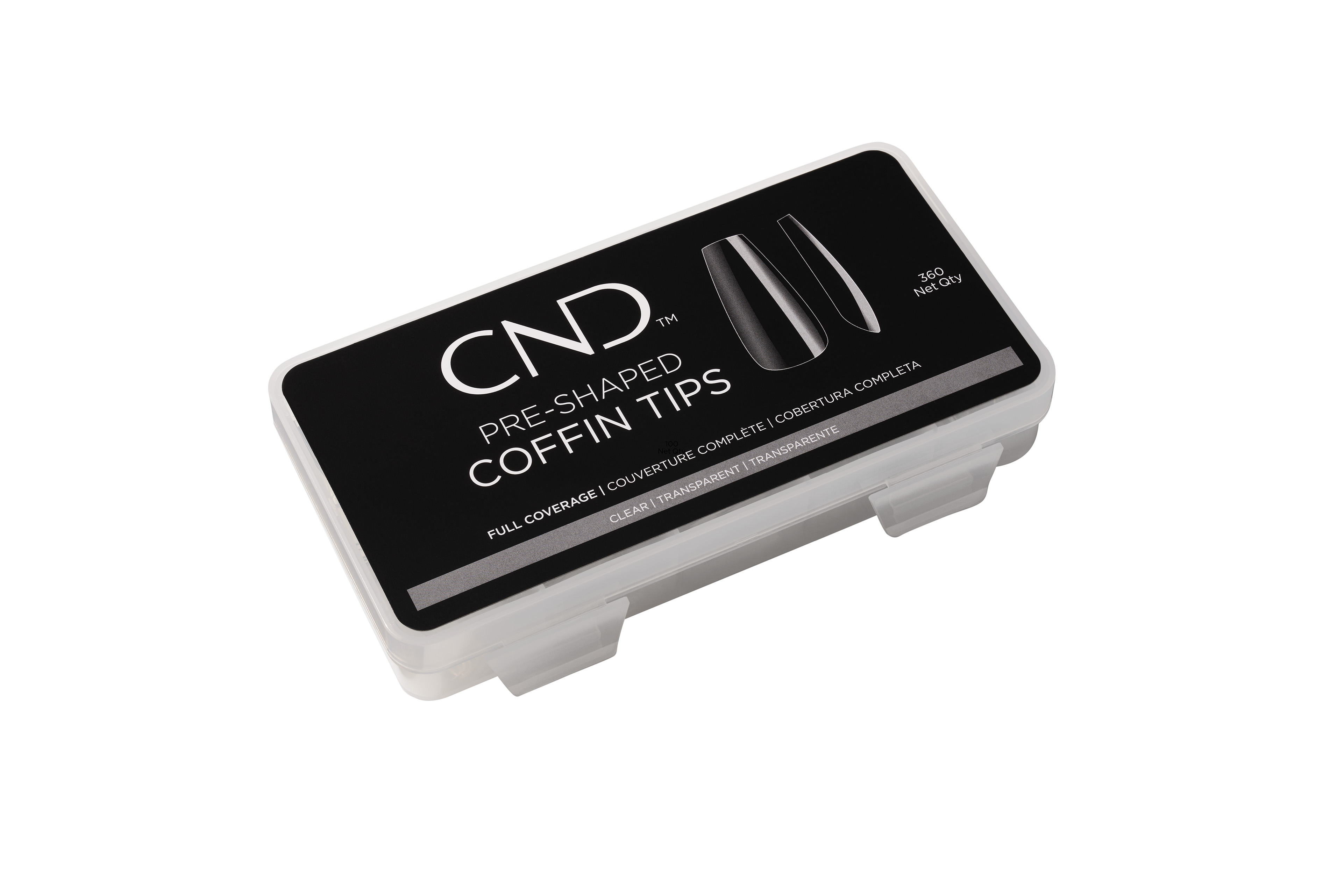 טיפסים שקופים 360 יח' בצורת COFFIN טיפסים שקופים 360 יח' בצורת COFFIN