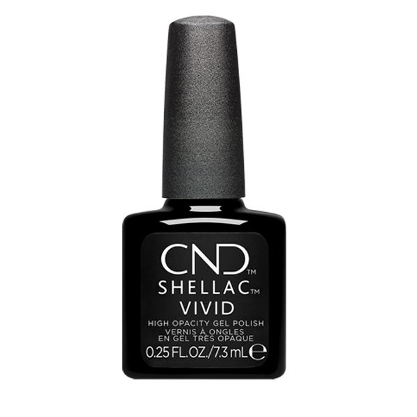 Shellac Vivid Black Tuxedo שילאק ויויד לק ג'ל היפואלרגני בצבע אולטרה שחור Shellac Vivid Black Tuxedo שילאק ויויד לק ג'ל היפואלרגני בצבע אולטרה שחור