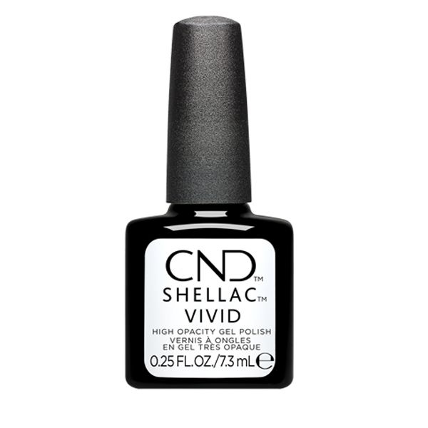 Shellac Vivid White Gloves שילאק ויויד לק ג'ל היפואלרגני בצבע לבן Shellac Vivid White Gloves שילאק ויויד לק ג'ל היפואלרגני בצבע לבן