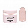 GB Masterpiece 30g Hard Gel ג'ל קשיח חצי שקוף ורוד ניוד עם נצנוץ כסוף עדין
