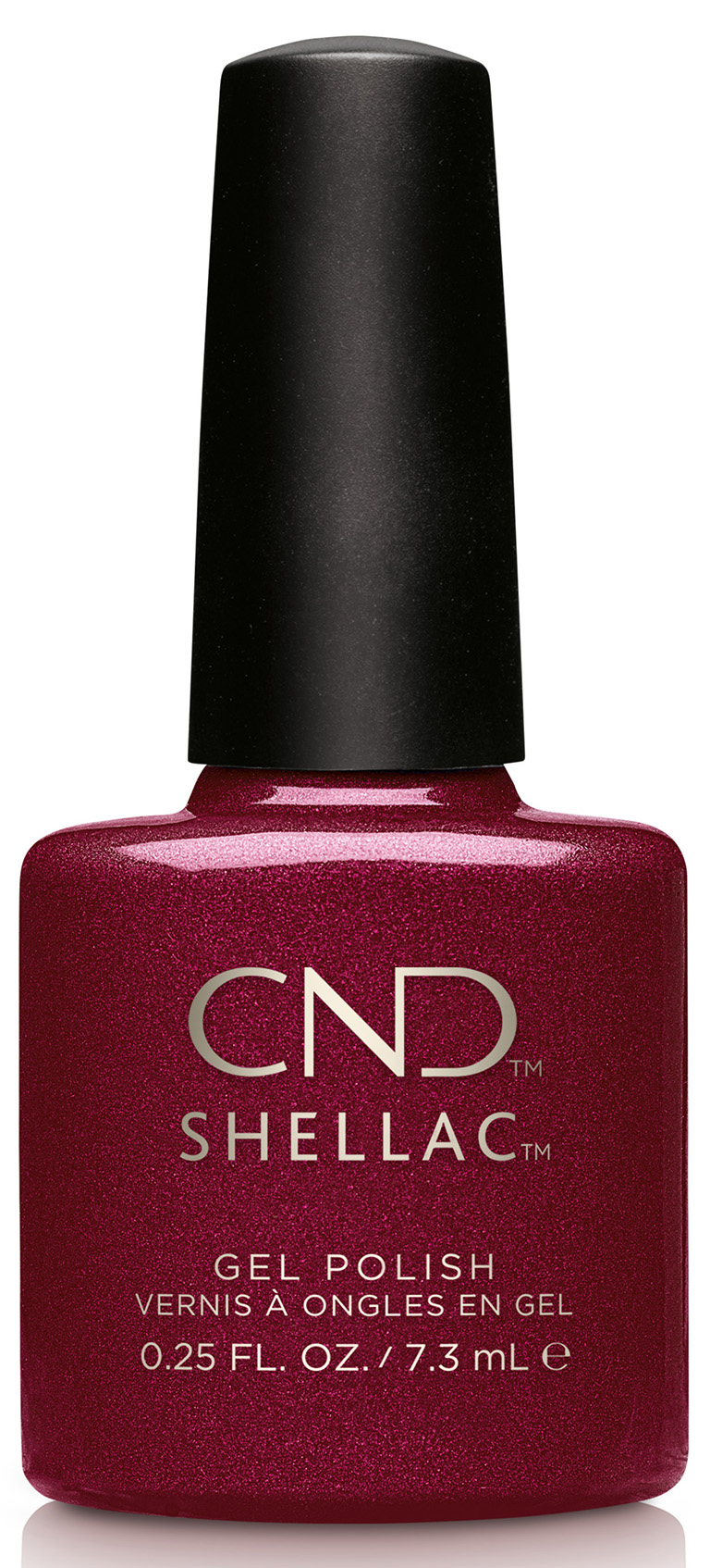 לק ג'ל בצבע דובדבן מנצנץ - אטום Shellac Crimson Sash לק ג'ל בצבע דובדבן מנצנץ - אטום Shellac Crimson Sash
