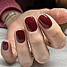 Shellac Oxblood לק ג'ל היפואלרגני בצבע בורדו סגלגל כהה אטום